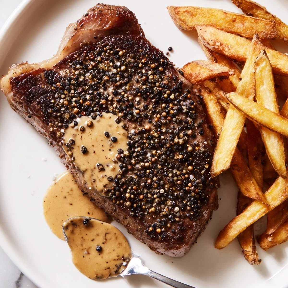 Classic Peppercorn Ribeye Fries