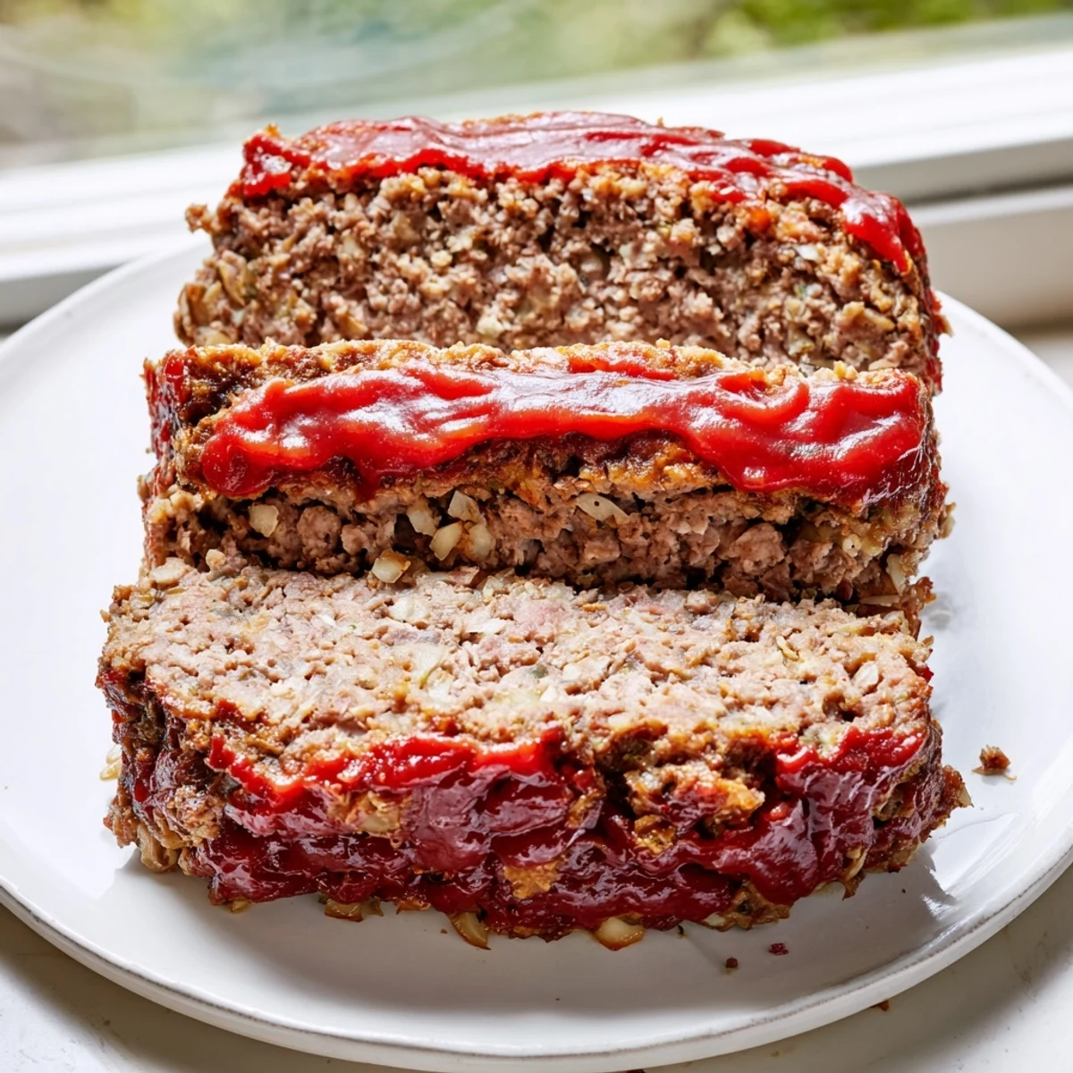 Homemade Stove Top Stuffing Meatloaf served with mashed potatoes, a comforting American classic.