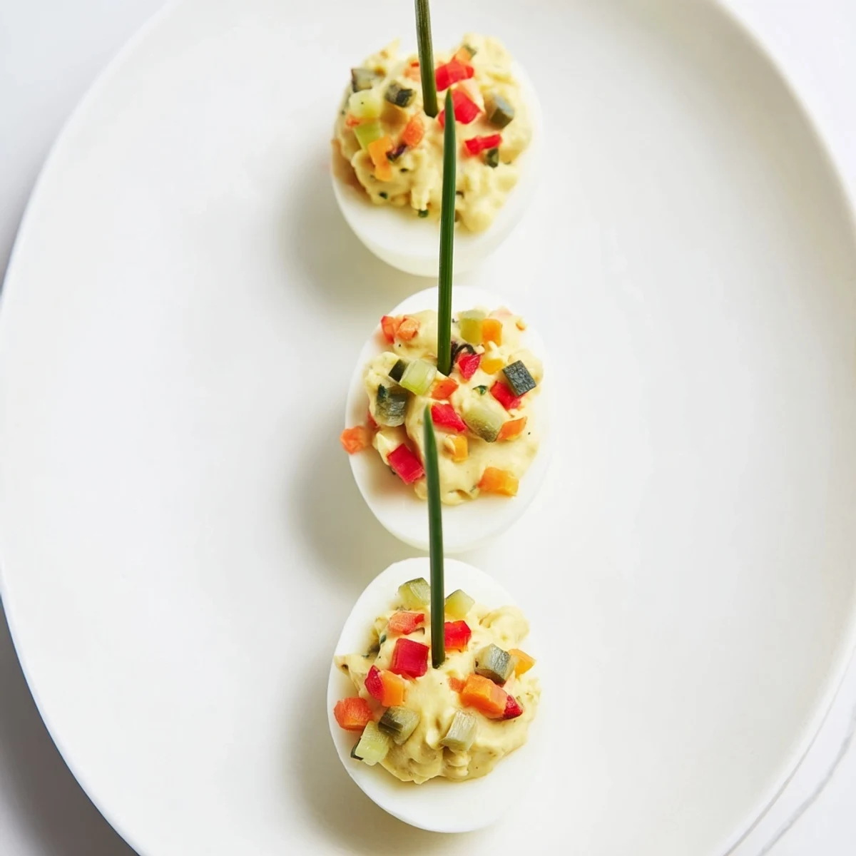 Easy Festive Deviled Egg Ornaments