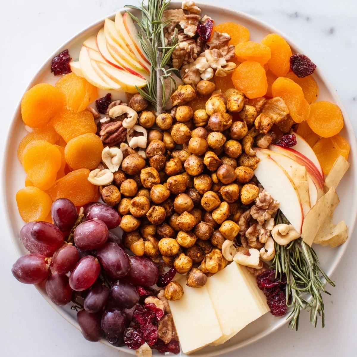 This appetizing Squirrels Acorn Hoard Platter shows a variety of textures including crunchy nuts and soft brie cheese.