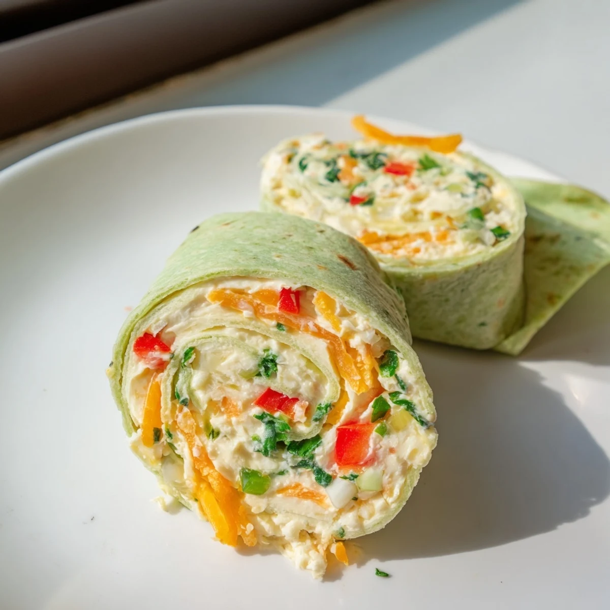 Cozy Scarf Holiday Pinwheel Wraps, vibrant with veggies, offer a delicious, colorful appetizer for any gathering.