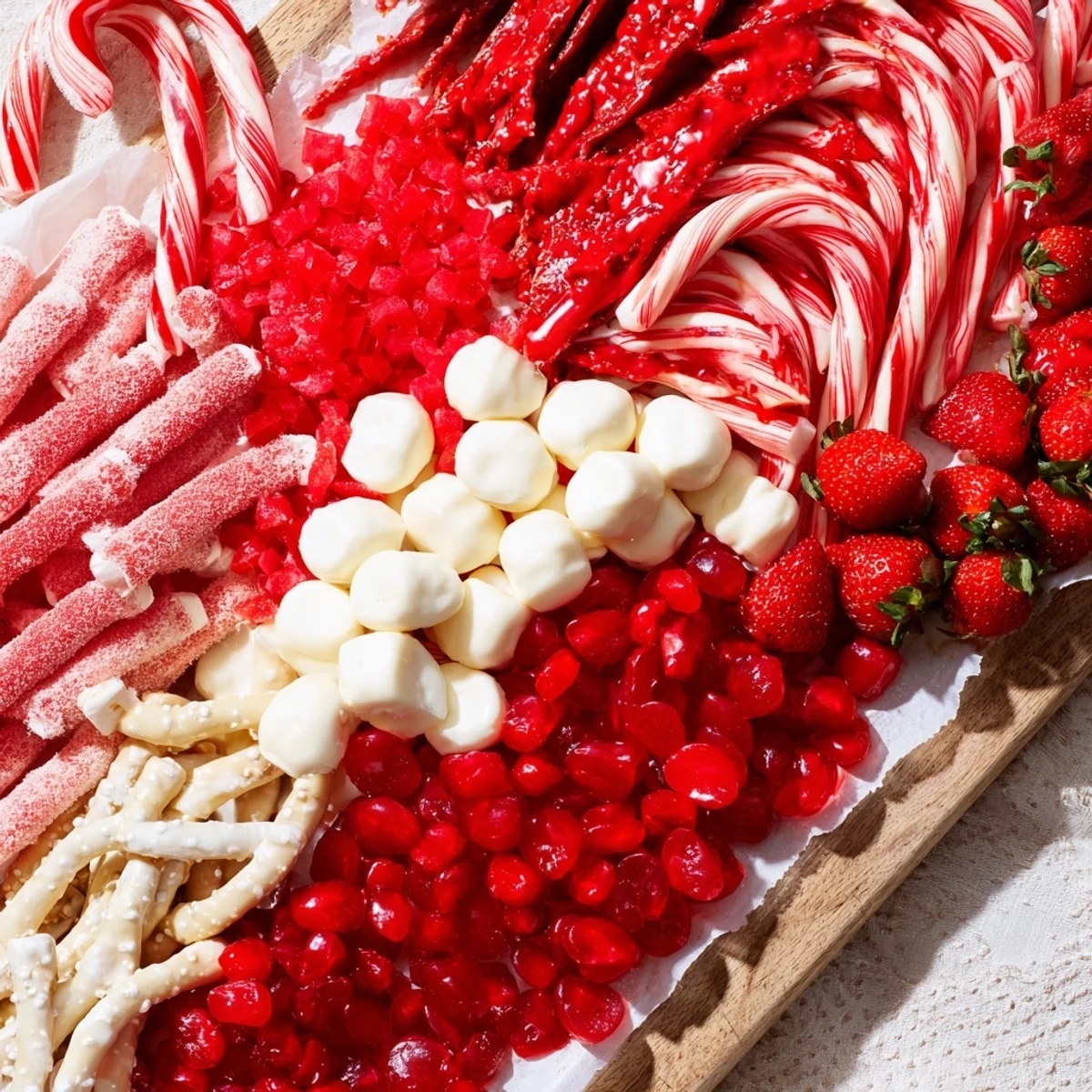 Sweet Board: Red and White Candy Stripe Treat Line