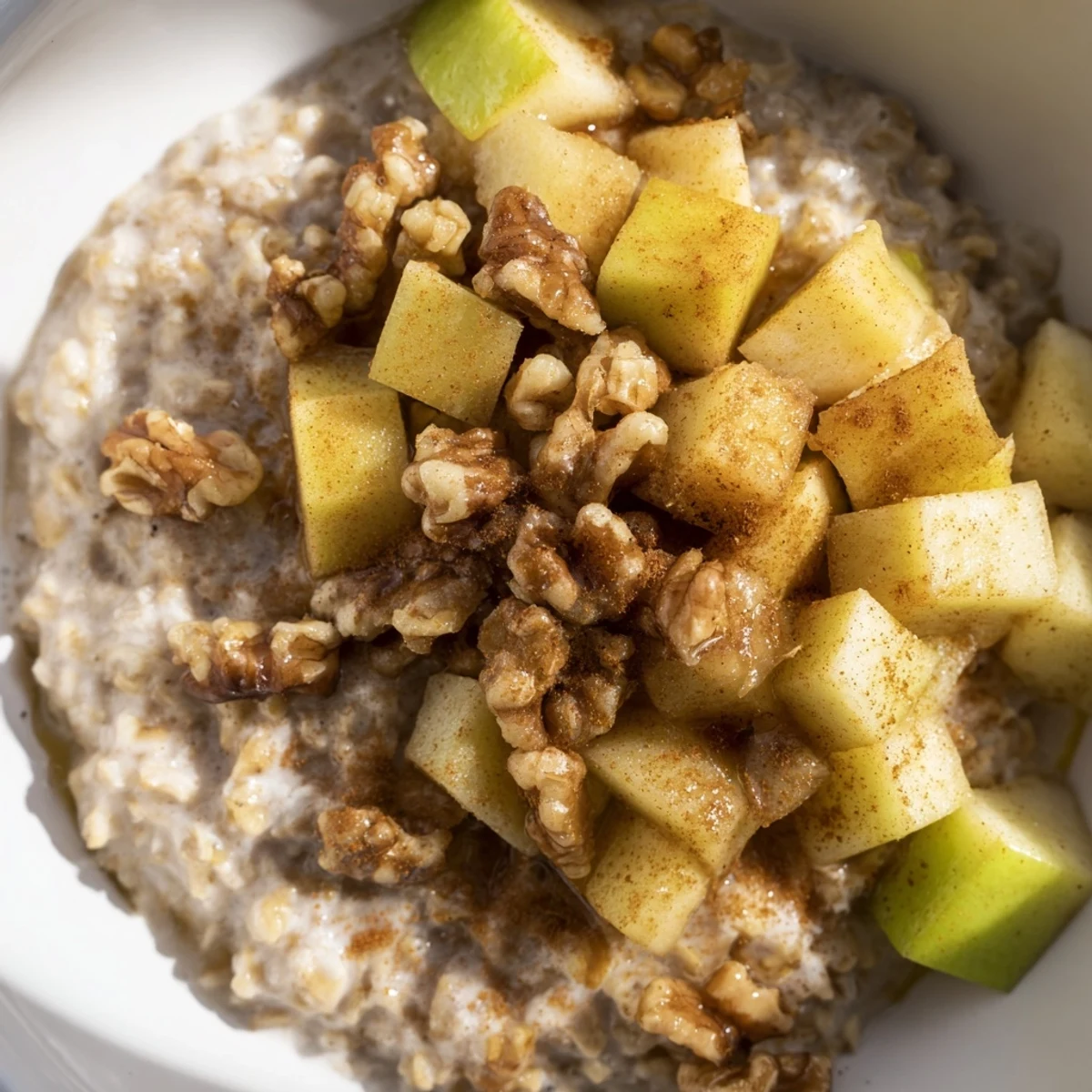 Enjoy the delightful aroma of cinnamon in the Apple Pie Oatmeal, a comforting breakfast treat.
