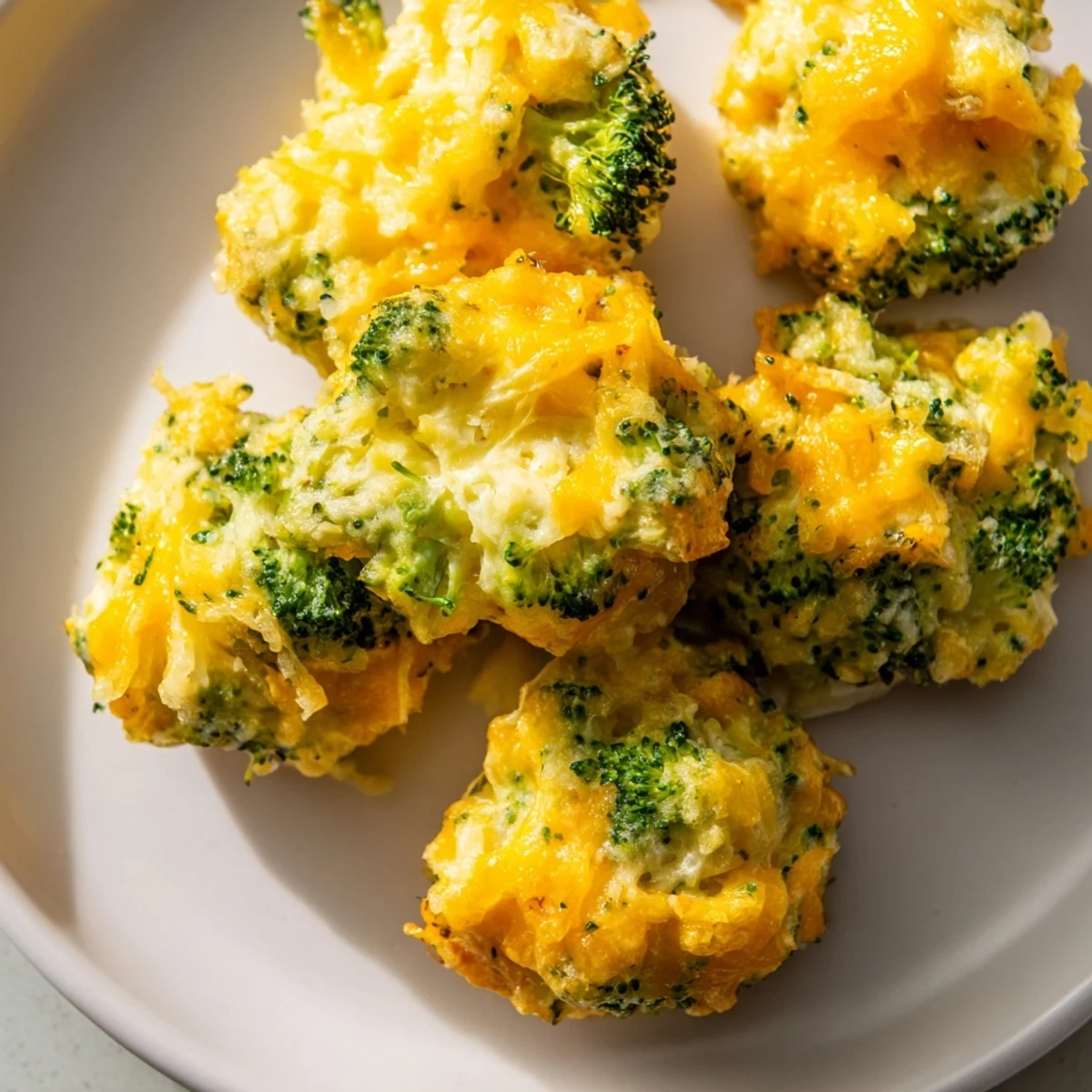 Melted cheese coats tender broccoli in these savory, homemade Cheesy Broccoli Casserole Bites.