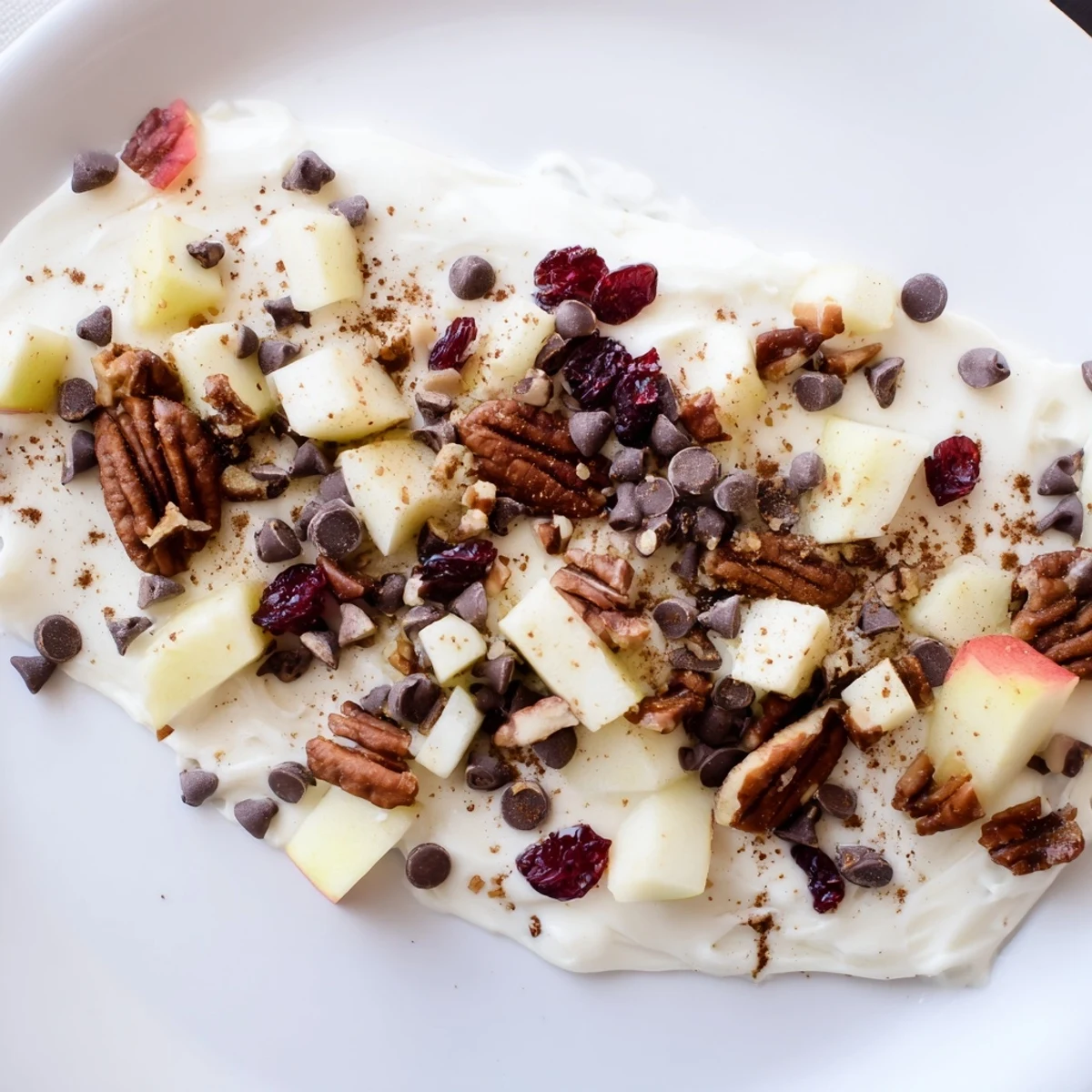 Enjoy the cool texture of Apple Cinnamon Yogurt Bark, perfect for a quick, homemade, frozen dessert.