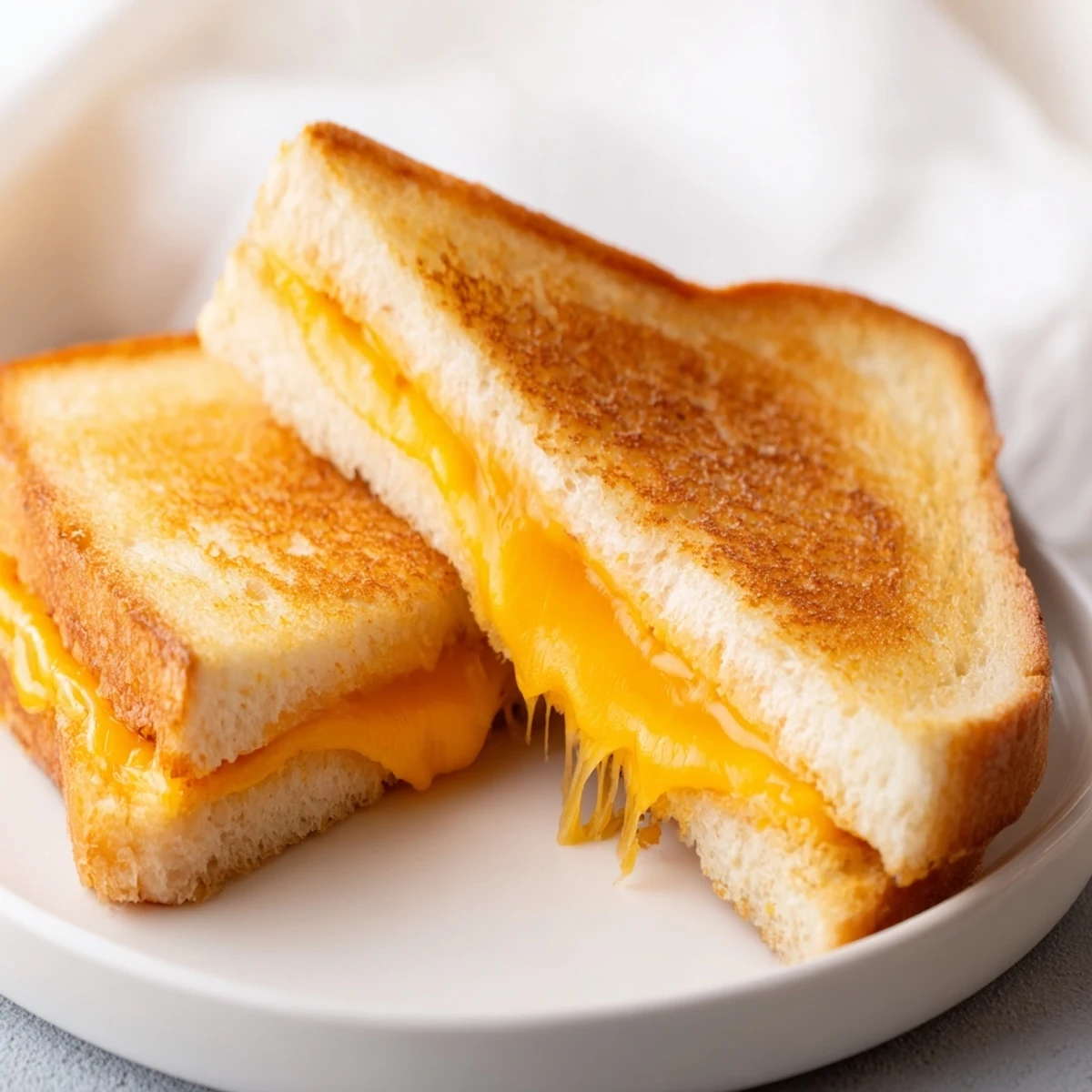 Air fryer grilled cheese sandwich, a simple, delicious lunch option with a golden, toasted crust.
