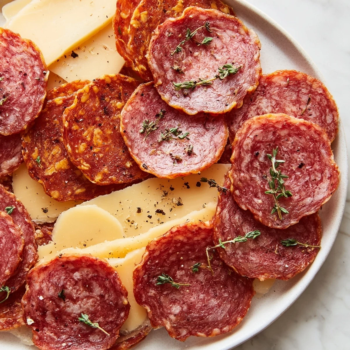 Golden-brown charcuterie chips, a delicious appetizer featuring crispy baked meats and cheeses.