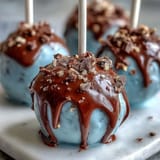Robins Egg Blue Cake Pops with speckled chocolate coating, perfect for Easter dessert tables and spring celebrations.