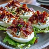 BLT Deviled Eggs Crispy Bacon
