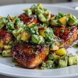 Baked Salmon Mango Avocado Salsa