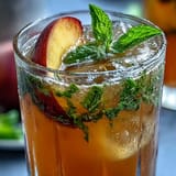 Iced Peach Green Tea Lemonade