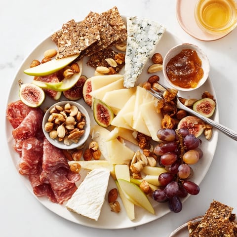 A stunning arrangement shows the Wine & Food Pairing Platter, inviting guests to explore savory flavors.
