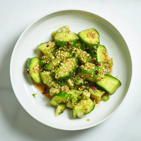 Vibrant Chinese Spicy Smashed Cucumber Salad, a refreshing, flavorful salad bursting with bold spices.