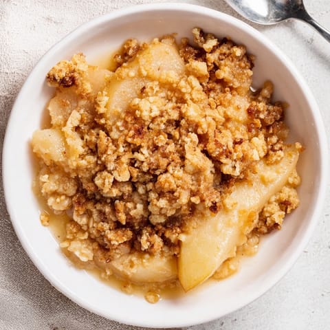 Warm Pear Almond Crumble