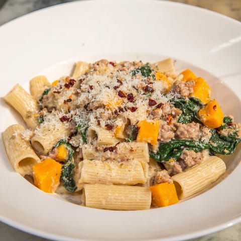 Creamy Rigatoni Butternut Sausage