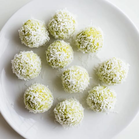 Coconut Matcha Snowball Bites