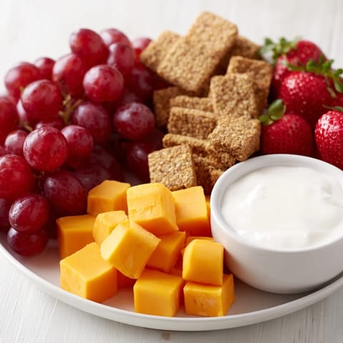 A colorful Fox & Friends Snack Tray overflowing with fresh veggies, cheese, and sweet treats.