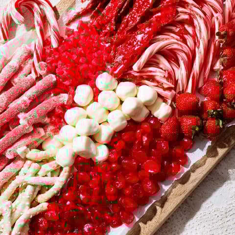 Sweet Board: Red and White Candy Stripe Treat Line