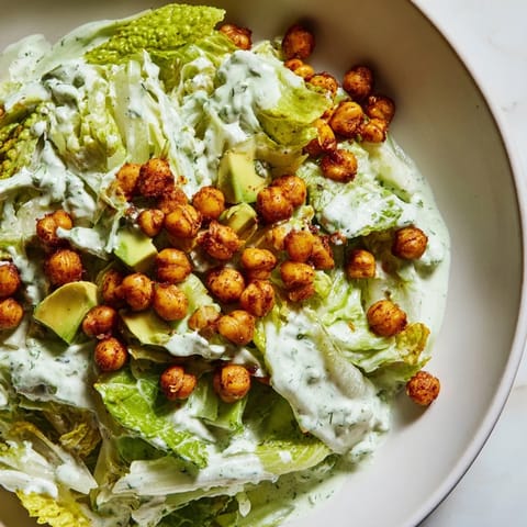 Green Goddess Salad Crispy Chickpeas