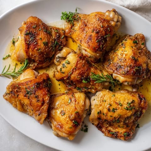 Garlic Butter Chicken Thighs Roasted