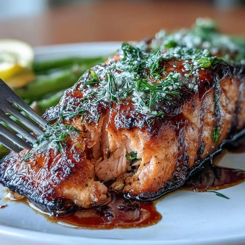 One Pan Lemon Herb Salmon with asparagus and dill, roasted to perfection for a healthy and vibrant dinner.
