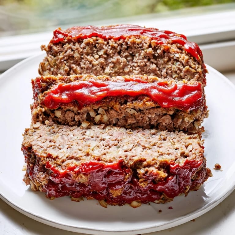 Homemade Stove Top Stuffing Meatloaf served with mashed potatoes, a comforting American classic.