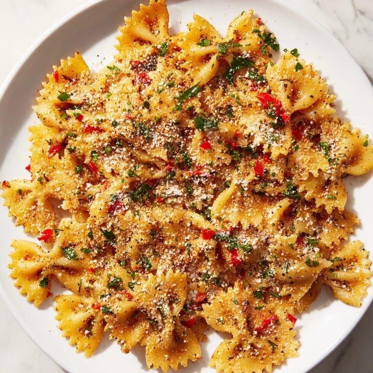 Close-up of baked Lightened Christmas Pasta Chips with holiday garnish, perfect for a festive appetizer.