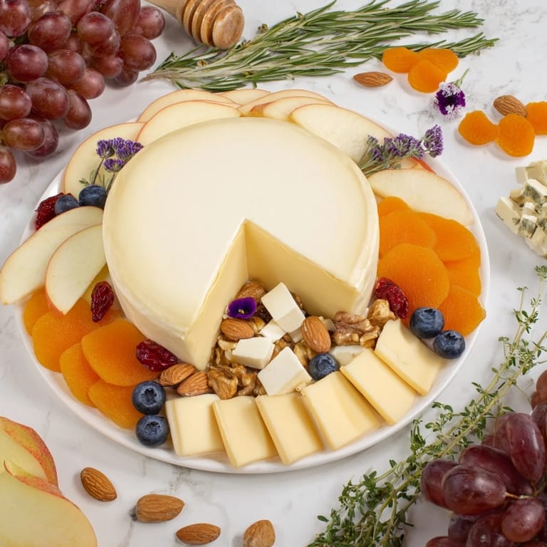 Artisan cheeses paired with fruits and nuts create a beautiful Woodland Creature Cheese Platter centerpiece.