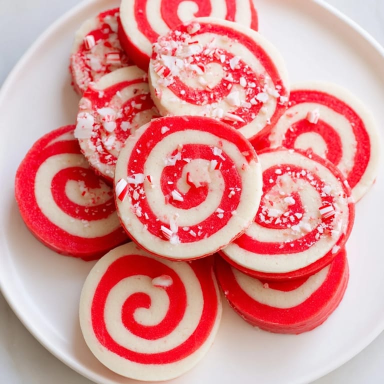 Freshly baked Candy Cane Swirl Cookie platter, with the aroma of mint delighting holiday bakers.