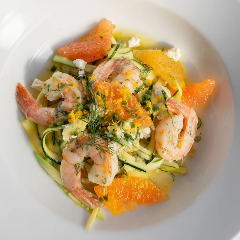 Imagine The Coral Reef: a plate loaded with tender shrimp, bright citrus, and fresh herbs baked golden brown.