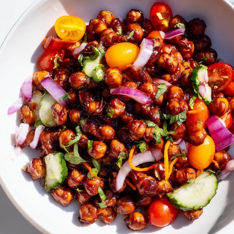 Enjoy this easy BBQ Chickpea Salad recipe, perfect for a fresh, flavorful vegan lunch idea.