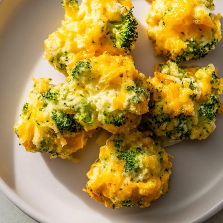 Melted cheese coats tender broccoli in these savory, homemade Cheesy Broccoli Casserole Bites.