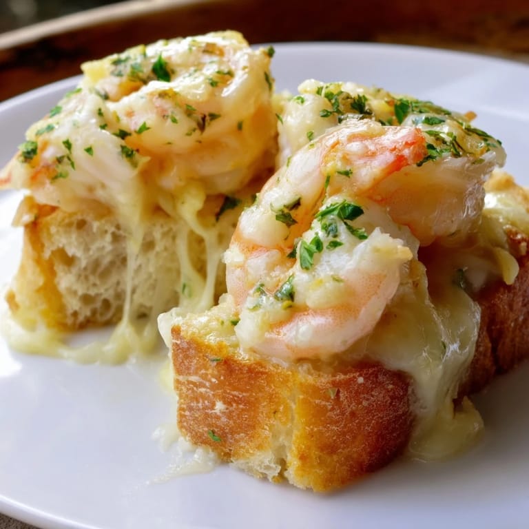 Delicious Quick Shrimp Grilled Cheese with a filling of savory shrimp and creamy, melted cheddar and mozzarella.