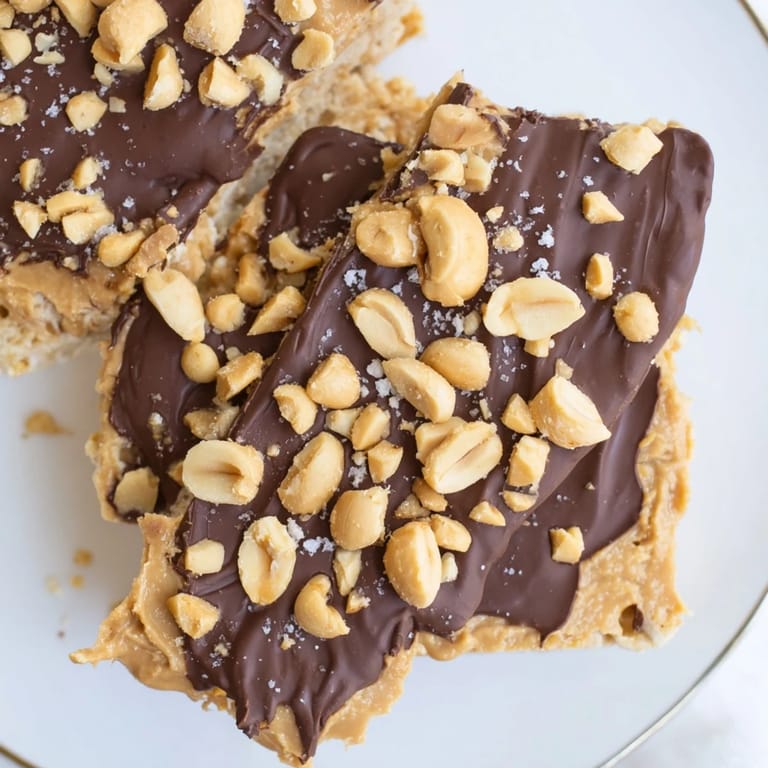 Frozen Peanut Butter Chocolate Rice Cakes: Perfect for a quick, no-bake dessert or satisfying snack, ready in minutes.