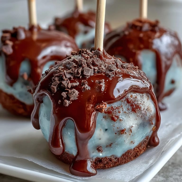 Close-up of a speckled Robins Egg Blue Cake Pop displayed upright, showing the delicate blue coating and chocolate speckles.