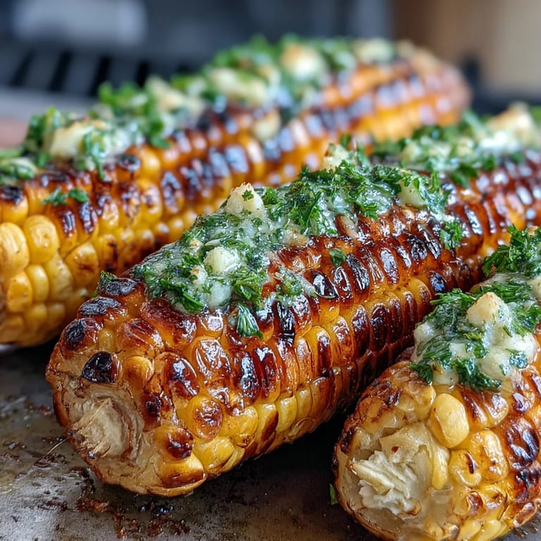 Tender corn on the cob grilled in foil with herb butter, served hot and ready for your summer table.