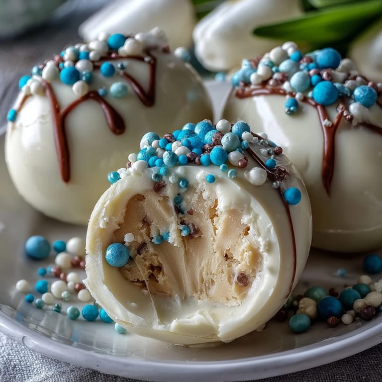 White Chocolate Peanut Butter Easter Eggs with Sprinkles: easy no-bake Easter treats perfect for gifting, featuring sweet peanut butter and vibrant sprinkles.