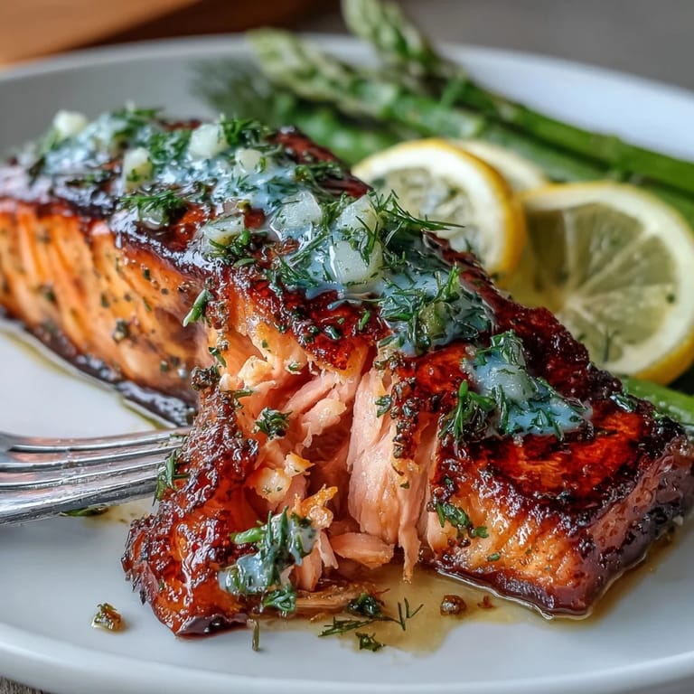 Healthy One Pan Lemon Herb Salmon dinner with fresh lemon slices and dill, perfect for easy weeknight meals.