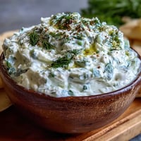 Creamy Greek Skyr Tzatziki with refreshing cucumber and garlic, ready in minutes.