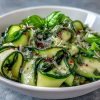 Shaved Zucchini Ribbon Salad: bright lemon, salty Parmesan, and fresh basil, a vibrant summer side dish.